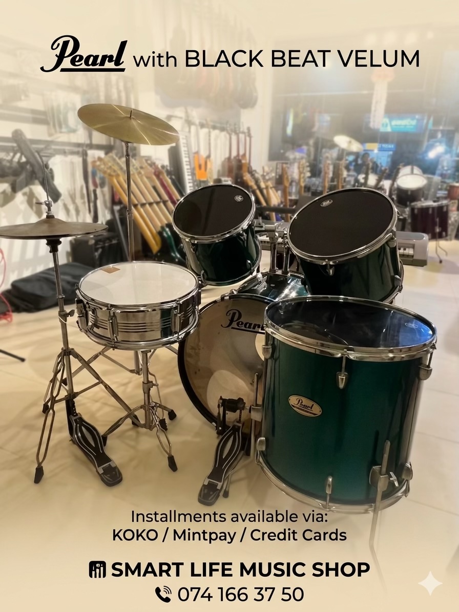 Pearl Black Velum Drum Kit